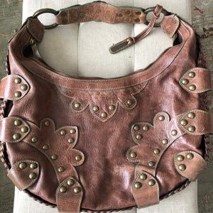 Isabella Fiore Leather Hobo Bag